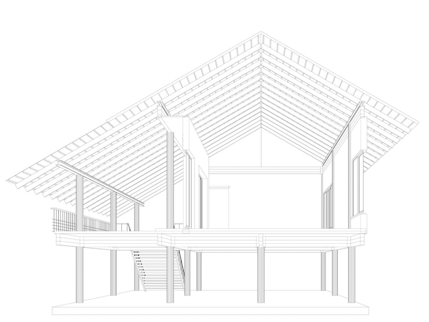 Rzut więźby dachowej jak rysować poprawnie?
